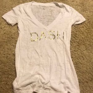 White v-neck DASH t-shirt